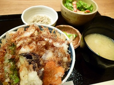 富山新湊産白海老天どん御膳(2013.4.7)