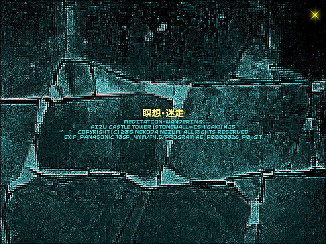 AIZU CASTLE TOWER#J5_Meditation-Wandering, 会津若松城#J5_瞑想･迷走