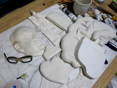 そっくり人形制作中