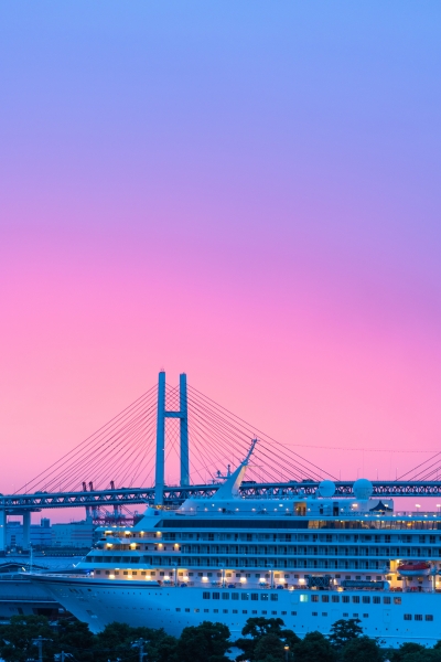 朝焼け 雨上がり 横浜 Yokohama ベイブリッジ bay bridge