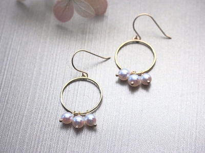 あこや フープピアス 10金
