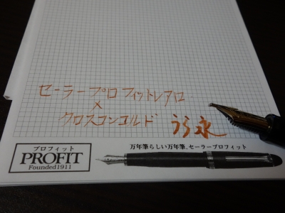 セーラー万年筆 プロフィットレアロ クロスコンコルド購入 | Titovの憂鬱