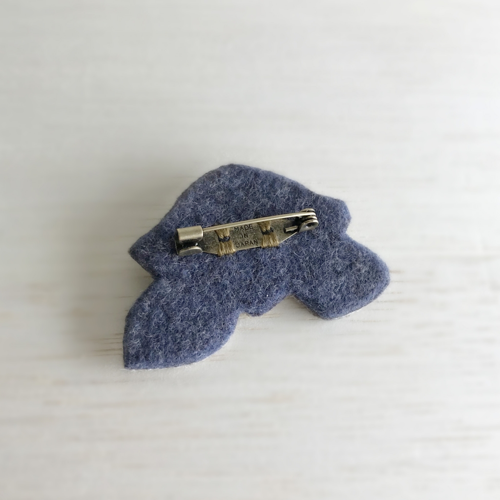 あじさい刺繍ブローチ・新色ブルー | jumelle