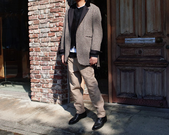 Styling / SUNSEA Reversible Network Check Jacket & W-face Wool