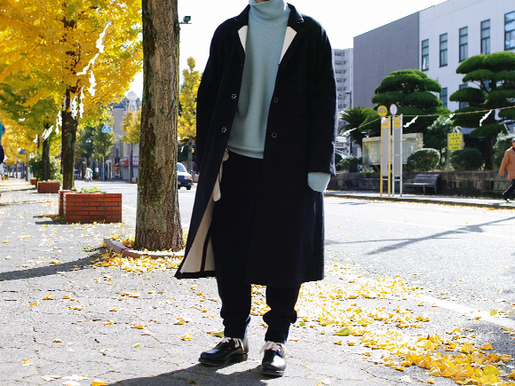 【SUNSEA】 W-face Wool Coat