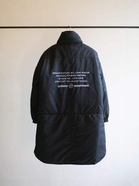 ジャケット・アウター UNIFORM EXPERIMENT MILITARY LONG PARKA chouyatou Men's Spring Military Full-Zip Removable Hooded Cotton