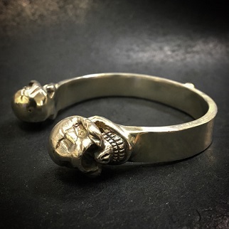 Stop Light Co. -2 Skull Bangle(K18 Medal Custom)- | TRACK