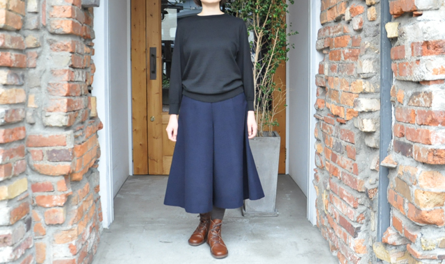 YAECA / 33G cotton cashmere クルーネック