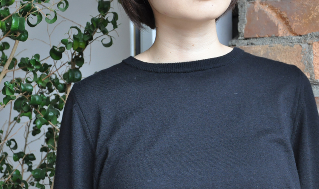 YAECA / 33G cotton cashmere クルーネック