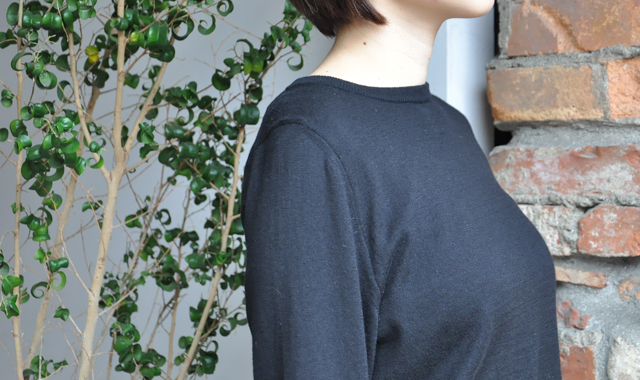 YAECA / 33G cotton cashmere クルーネック