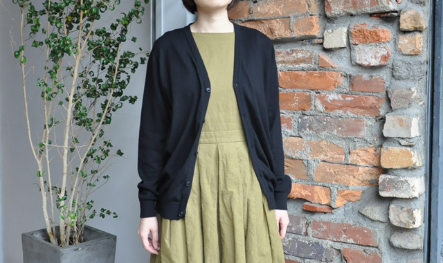 YAECA / 33G cotton cashmere カーディガン
