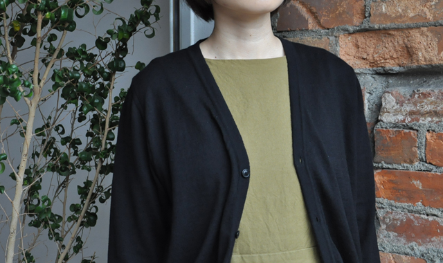 YAECA / 33G cotton cashmere カーディガン
