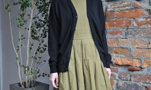 YAECA / 33G cotton cashmere カーディガン