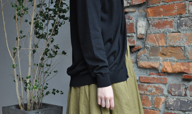 YAECA / 33G cotton cashmere カーディガン