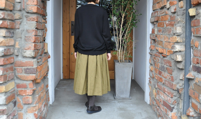 YAECA / 33G cotton cashmere カーディガン
