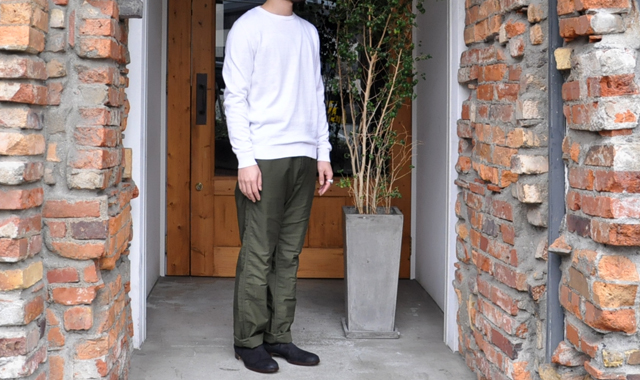 YAECA / 33G cotton cashmere クルーネック