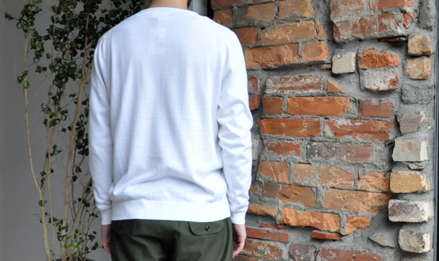 YAECA / 33G cotton cashmere クルーネック