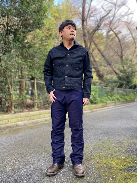 【希少美品】ミスターフリーダム インディゴ染めジャングルクロスパンツ W31 Mr．Freedom・日本製でインディゴ染めのジャングルクロスの