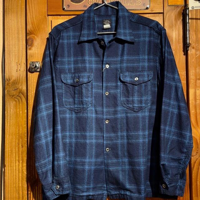 シャンブレーシャツ 公式完売 ポストオーバーオールズ#1208Ｌシャツジャケット 公式完売◇ポストオーバーオールズ#1208シャンブレーシャツL