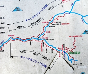 鹿川渓谷周辺地図