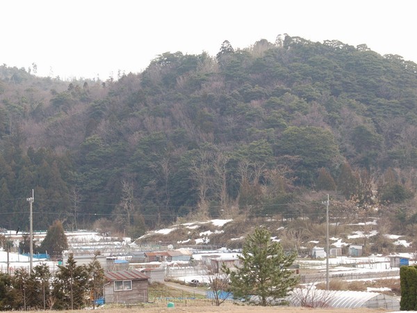 ふりかえると山