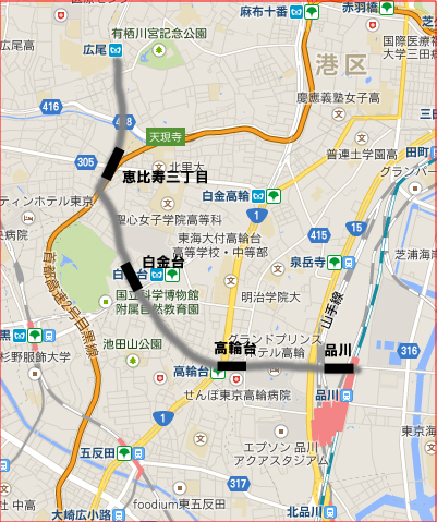日比谷線延伸予想図