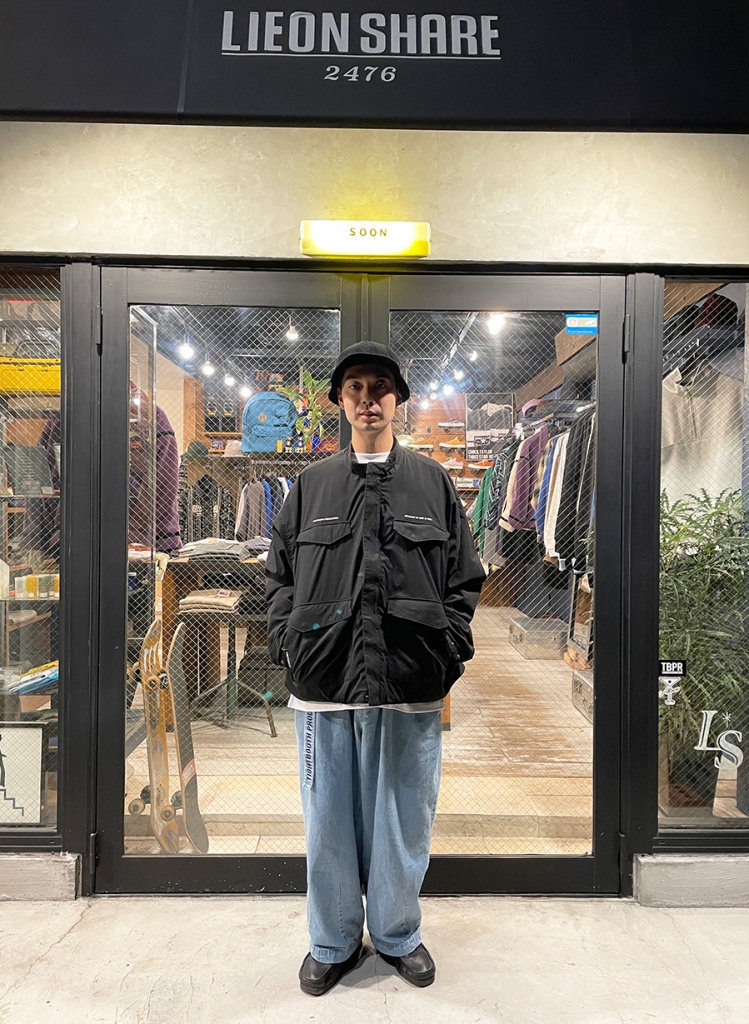 別布-ポリエステル100%tightbooth BDU PUFFY JKT black XL タイトブース