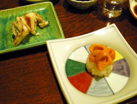 北の華のうにと穴子