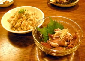 卯の花とほたるいか