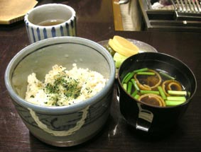 雪鱒の炊き込みご飯