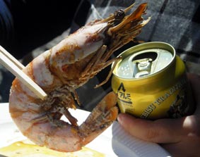 海老と恵比寿ビール