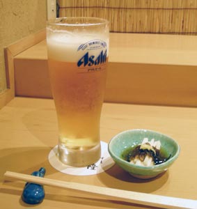 すし隆のビール