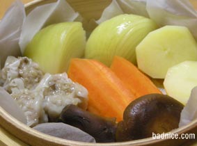 野菜シューマイ蒸し