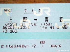 レディーゴロンと切符