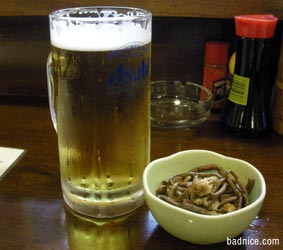 魚一心のビール