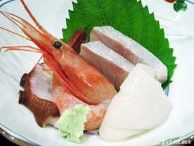 わっぱセットの刺し身