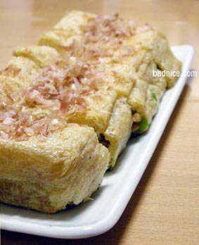 家で栃尾揚げ