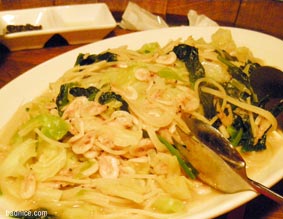 桜海老とほうれん草のパスタ