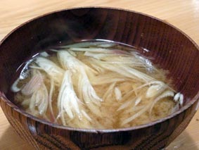 ミョウガのみそ汁