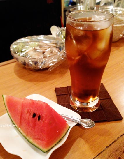 コーヒー酎とスイカ