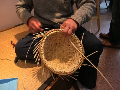 奥会津編み組細工 マタタビ細工 奥会津のマタタビ細工作り
