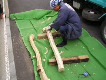筧の交換作業 庭師の日記 日々是好日