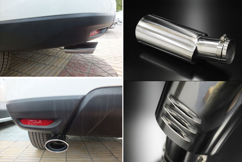 エクストレイル T32 マフラーカッター 105mm オーバル ロング シルバー