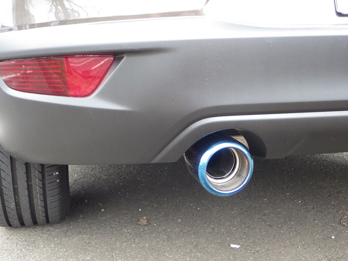 CX-5 KF ユーロ マフラーカッター 100mm シルバー 耐熱ブラック