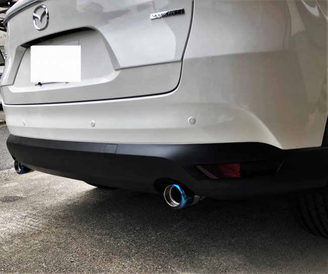 □取付レビュー□CX-8 マフラーカッター 100mm 厚口 大口径