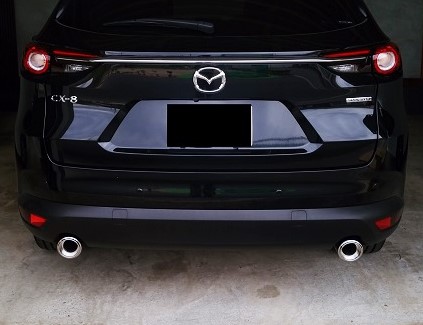 □取付レビュー□CX-8 KG系 テーパー マフラーカッター 100mm