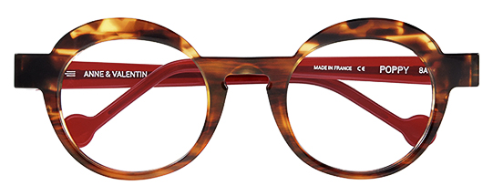 [美品]Anne et Valentin ラウンドメガネ オレンジ classic_50008471