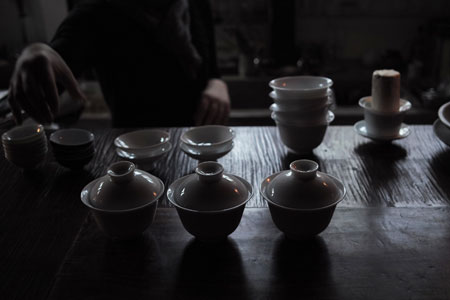 お茶会準備