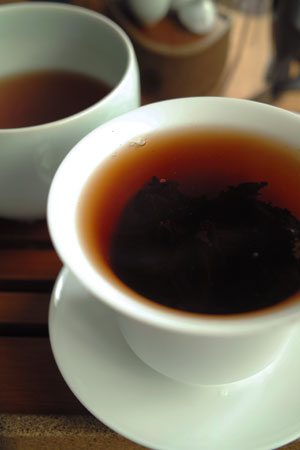 中茶牌7581陳年茶磚07年プーアル茶