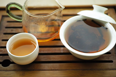 大益銷台熟茶磚90年代プーアル茶